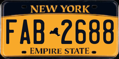 NY license plate FAB2688