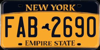 NY license plate FAB2690