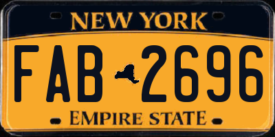 NY license plate FAB2696