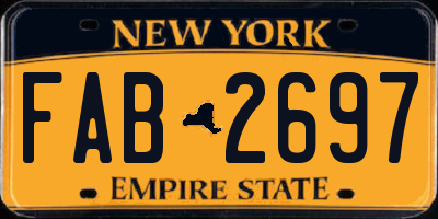 NY license plate FAB2697
