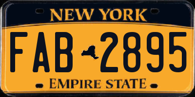 NY license plate FAB2895