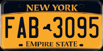 NY license plate FAB3095