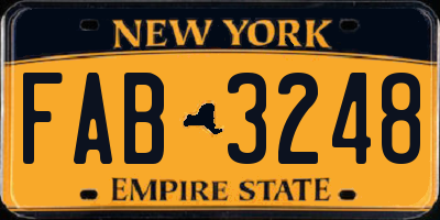 NY license plate FAB3248