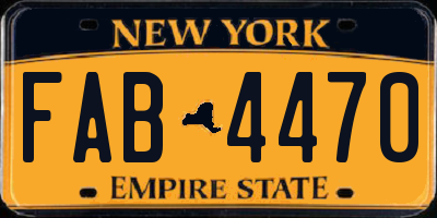 NY license plate FAB4470