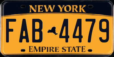 NY license plate FAB4479