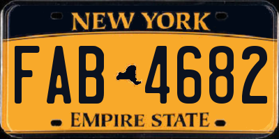 NY license plate FAB4682