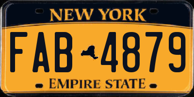 NY license plate FAB4879