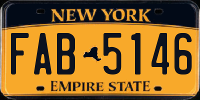 NY license plate FAB5146