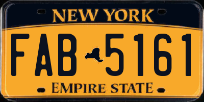 NY license plate FAB5161