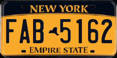 NY license plate FAB5162