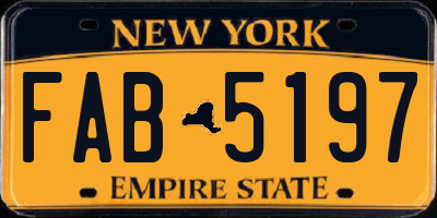 NY license plate FAB5197