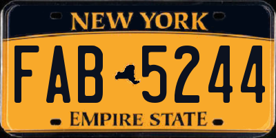 NY license plate FAB5244