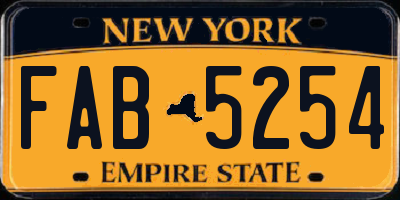NY license plate FAB5254