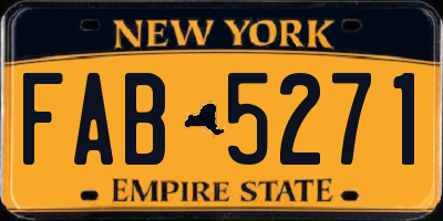 NY license plate FAB5271