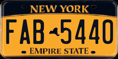 NY license plate FAB5440