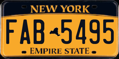 NY license plate FAB5495