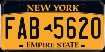 NY license plate FAB5620