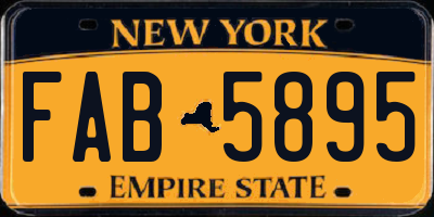 NY license plate FAB5895