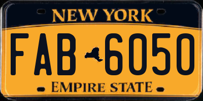 NY license plate FAB6050