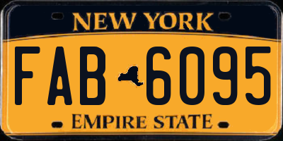 NY license plate FAB6095