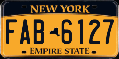 NY license plate FAB6127