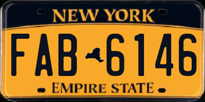 NY license plate FAB6146