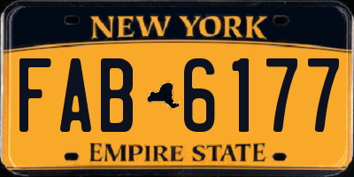 NY license plate FAB6177