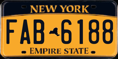 NY license plate FAB6188