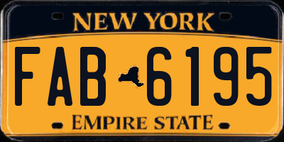 NY license plate FAB6195