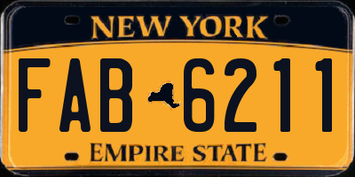 NY license plate FAB6211