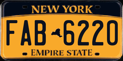 NY license plate FAB6220