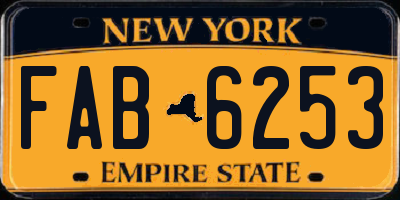 NY license plate FAB6253