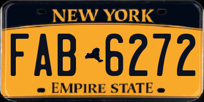 NY license plate FAB6272