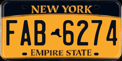 NY license plate FAB6274