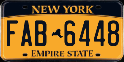NY license plate FAB6448