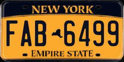 NY license plate FAB6499