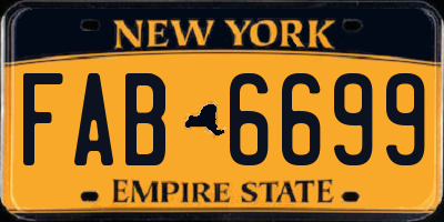 NY license plate FAB6699