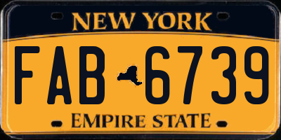 NY license plate FAB6739