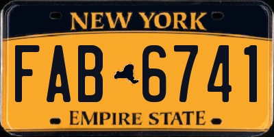 NY license plate FAB6741