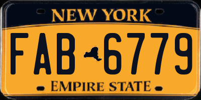 NY license plate FAB6779