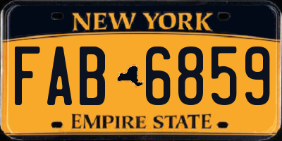 NY license plate FAB6859