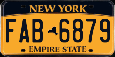 NY license plate FAB6879