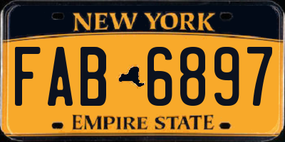 NY license plate FAB6897