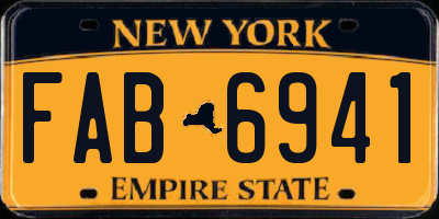 NY license plate FAB6941