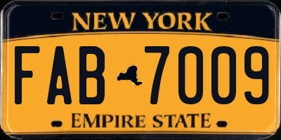 NY license plate FAB7009