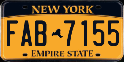 NY license plate FAB7155