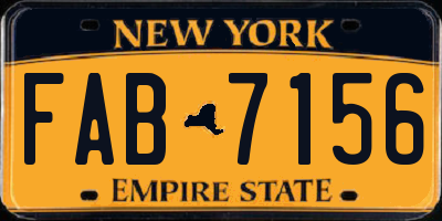 NY license plate FAB7156