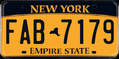 NY license plate FAB7179