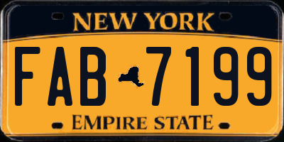 NY license plate FAB7199
