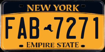 NY license plate FAB7271